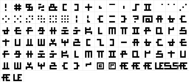 Mischstab Umbrella Patina Regular  glyph index