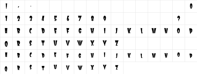 Hot Balloon Regular  glyph index