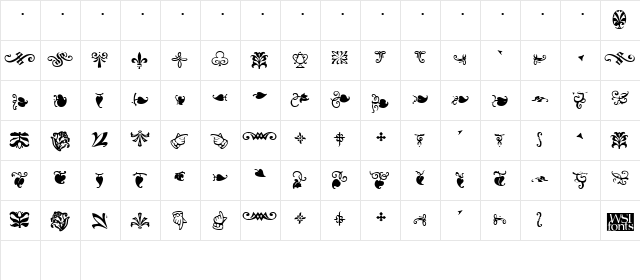 Gilde Regular  glyph index