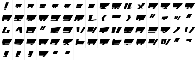 HyperLalabellJI Regular  glyph index