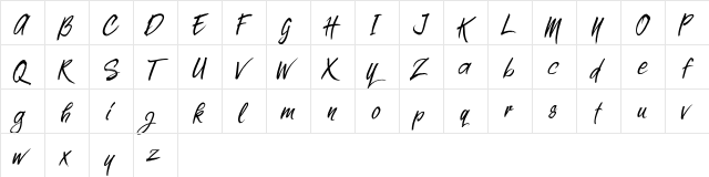 High Sylvester Italic High Sylvester Italic  glyph index