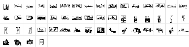 P22Hopper Regular  glyph index