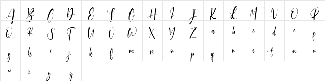 Sanoraya FREE Regular  glyph index