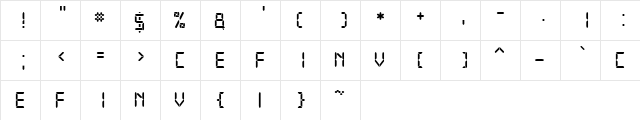 Digital-7 Mono  glyph index