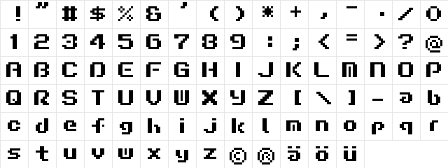 Liquid Kidz spazeout Regular  glyph index