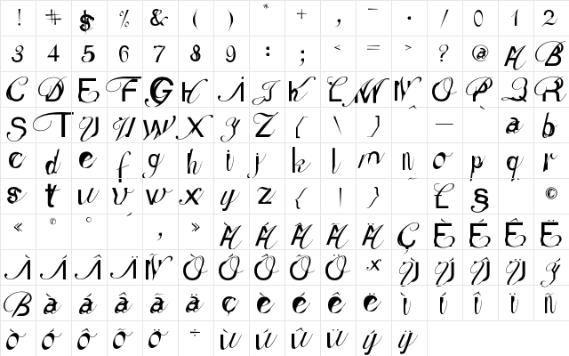 2RebelsUn Regular  glyph index