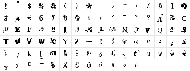 HotPlate LT Std 10 Regular  glyph index