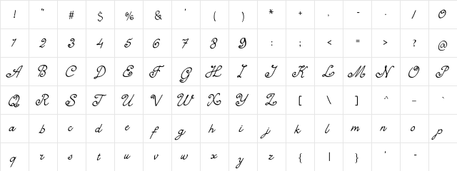 Mounlee Regular  glyph index