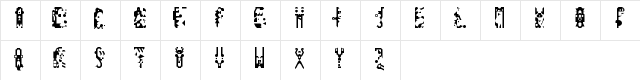 N.E. Faerix (Pictorial Abuse set 1) Regular  glyph index