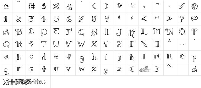 knuckle.tatz Regular  glyph index