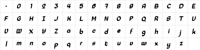 Laedoomai Italic  glyph index