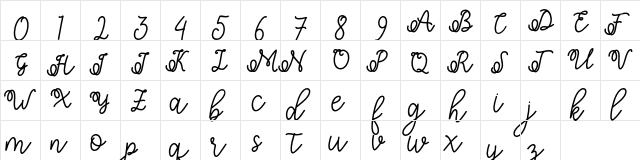Shafiyyah Regular  glyph index