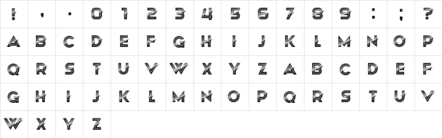 Sparkle Regular  glyph index