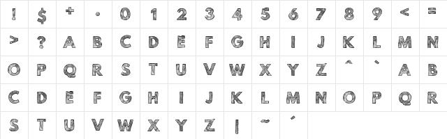 Mild Life Textured Personal Use Textured  glyph index