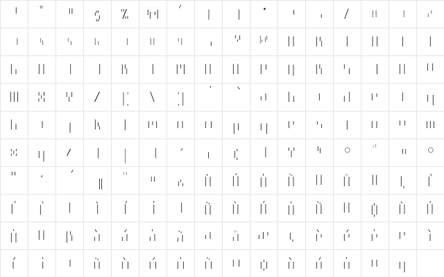 Minimum BichroClairVertical  glyph index
