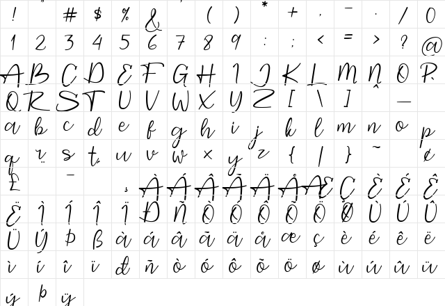 Starting DEMO Regular  glyph index