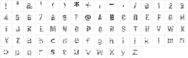 Village Plain  glyph index
