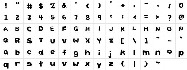 Cutting Corners Regular  glyph index