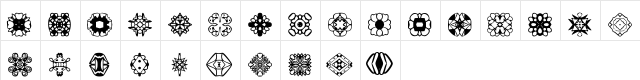 Rotolight Regular  glyph index
