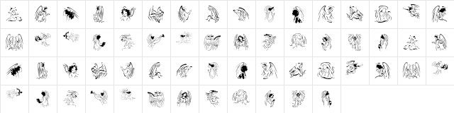 Angelinos Regular  glyph index