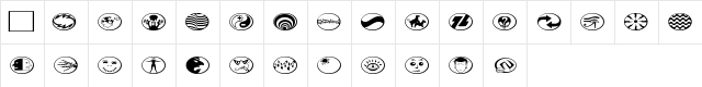 Radbats 4 Regular  glyph index