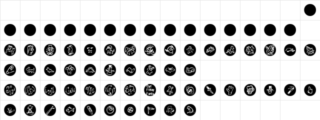 Sport Light Regular  glyph index