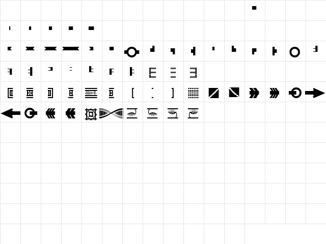 P22JohnstonUnderground Extras  glyph index