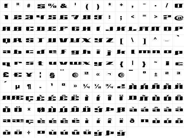 Xeranthemum Regular  glyph index