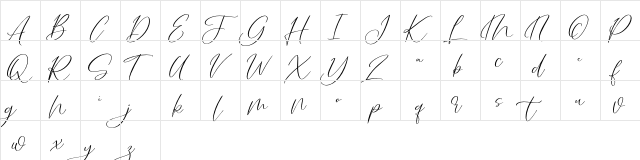 Salting FREE Regular  glyph index