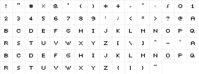 Standard Medium  glyph index