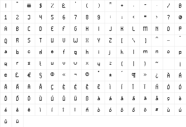 Annenski-Bold Regular  glyph index