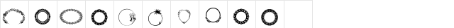 Destinys Border Dings Regular  glyph index