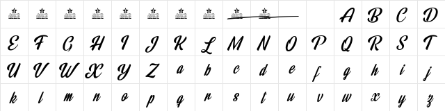 Rainbow Bridge Personal Use Regular  glyph index
