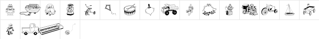 GE Toys Regular  glyph index