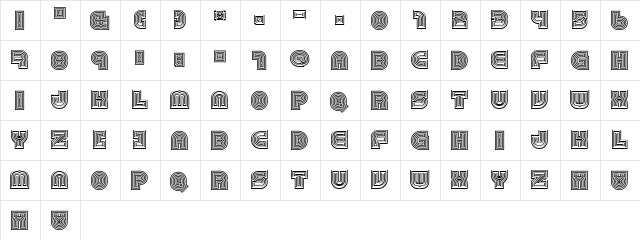 79 retro  glyph index