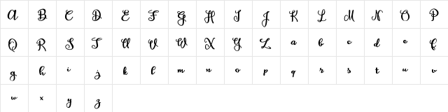 Amagh Demo  glyph index