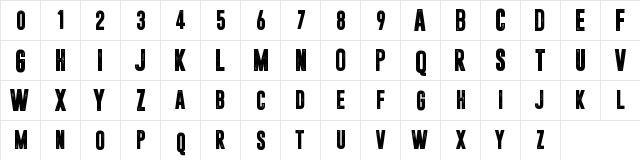 Dreamwalker Regular  glyph index