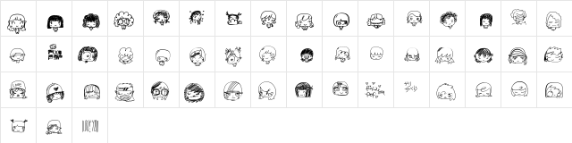 PixopopKawaiiGirls Medium  glyph index