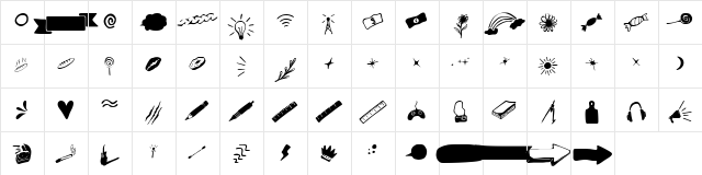 Care Around Dingbats Regular  glyph index