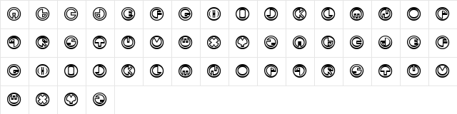 Sirkhular Regular  glyph index