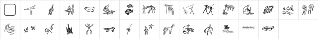 Aboriginebats One Regular  glyph index