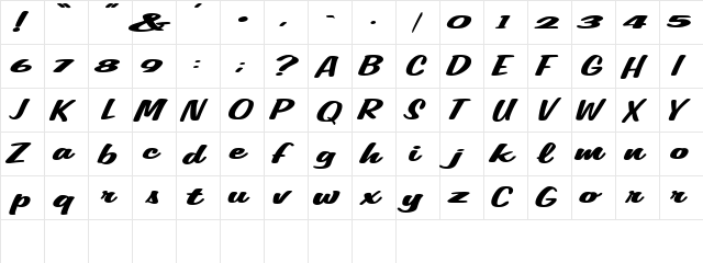 1 Kreem DNA Regular  glyph index