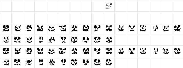 Punkinhead Regular  glyph index