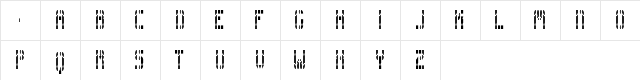 00ne I Hate Western Regular  glyph index