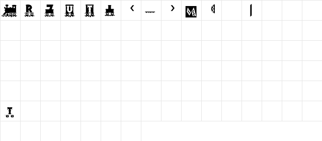 ToyBlock- Regular  glyph index
