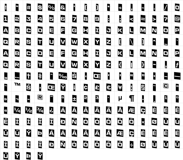 a_LineaSansCmDn Bold  glyph index