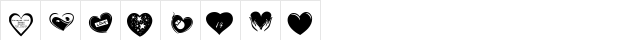 KR Valentines 2006 Six Regular  glyph index
