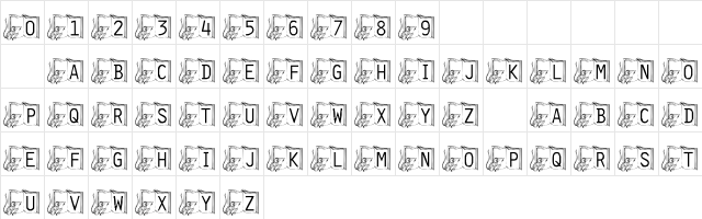 101! Melvin's Bedtime Story Regular  glyph index