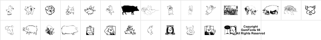 Ein Schwein Regular  glyph index