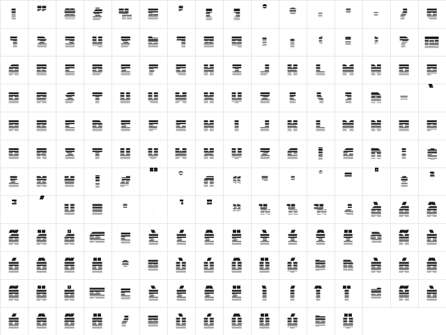 Dark Hornet Gradient 2 Regular  glyph index